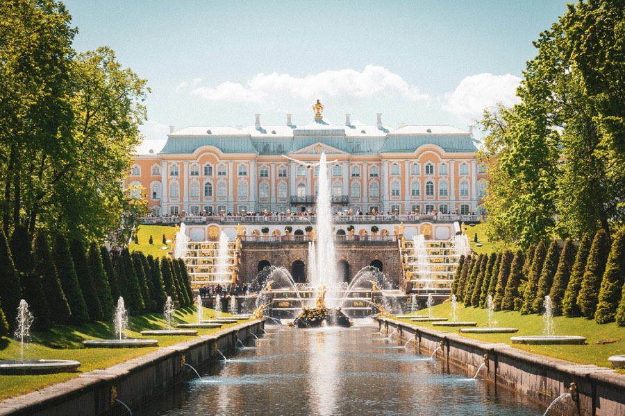 Peterhof palace and fountains