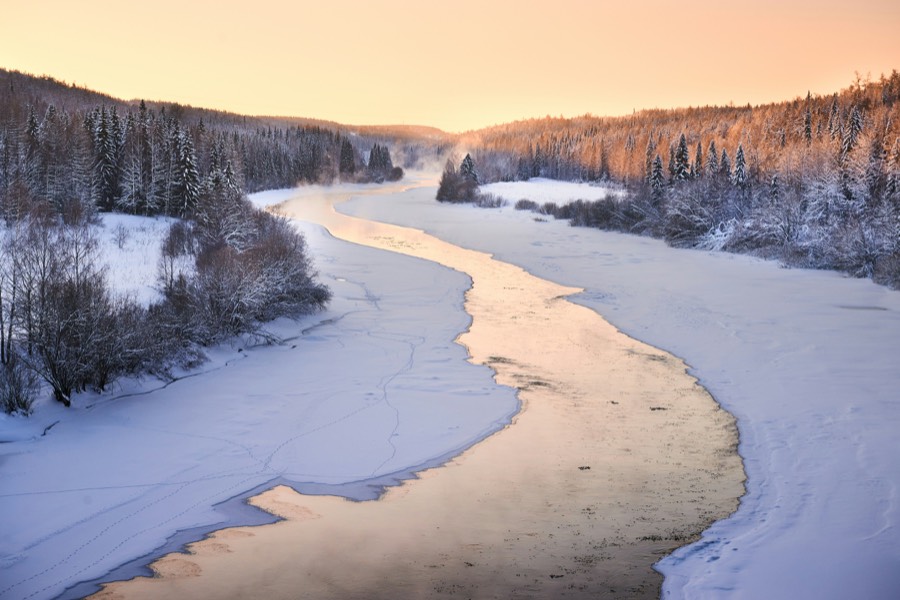 Winter landscape in Russia